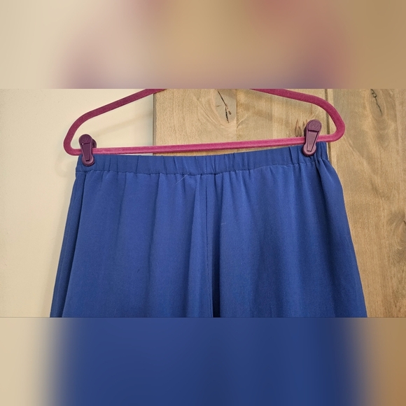 BEBE Layered Wide Leg Summer Trousers In Cobalt Blue. Size MED - Picture 12 of 12